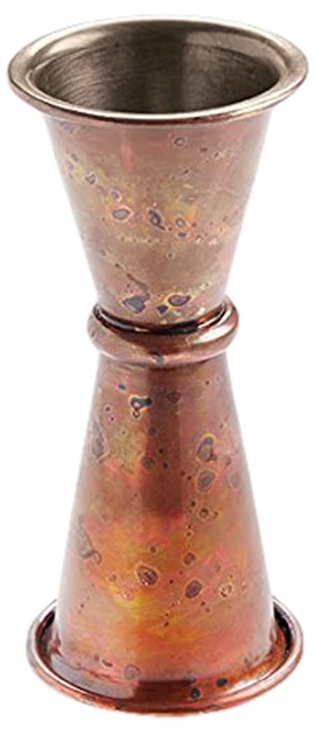 American Metalcraft ACJ4 Antique Copper Jigger, 1 oz. x 1.5 oz.