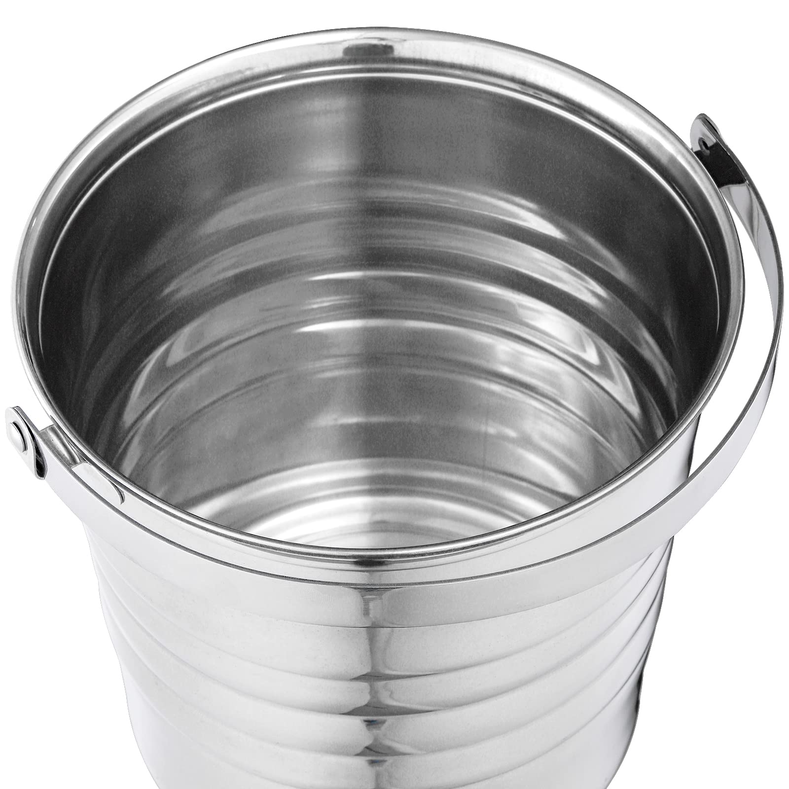 Elsjoy 3 Quart Stainless Steel Ice Bucket with Handle, Champagne Bucket Wine & Beer Chiller Metal Beverage Tub for Drinking, Bar, Party, Picnic