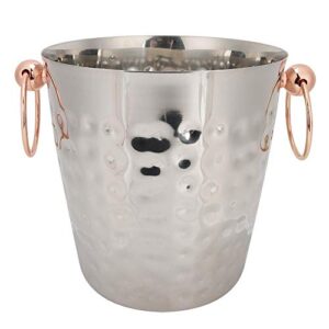 ice bucket, 3l portable stainless steel ice bucket container champagne barrel with handle for home bar use