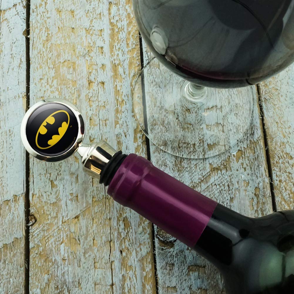 Batman Classic Bat Shield Logo Wine Bottle Stopper