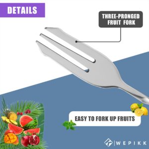 Wepikk Bar Spoon Cocktail Mixing Spoon Bar Stirring Spoon Drink Stirrers Fruit Fork 4 Pcs Stainless Steel Bar Set Bartender kit 12.6 Inch Spiral Pattern Long Handle