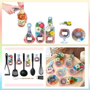 10 Set Bottle Opener Insert Kit,Bottle Opener Resin Molds Kit, Wrench/Spanner with Screws for Bottle Opener Resin Molds Kit