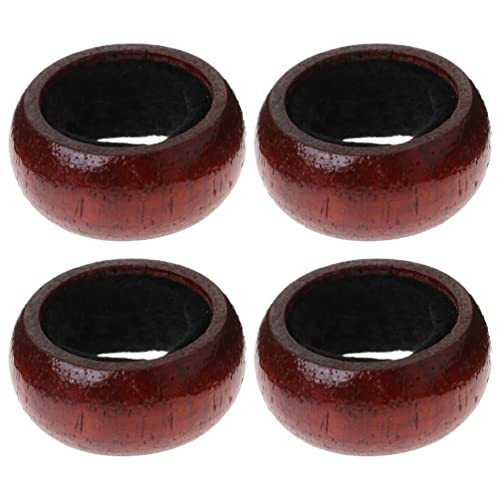 Luxshiny Wine Saver 4pcs Wine Drip Rings Wooden Wine Bottle Collars Drip Stoppers Wine Stop Accessories Anti-Overflow for Wine Bottles Bottle Stopper