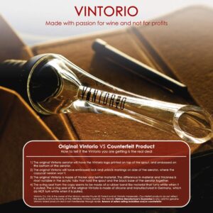 Wine Aerator Pourer and Replacement O-Rings and Air Tubes by Vintorio