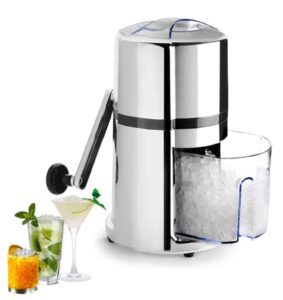 xkong manual ice crusher with，ice crusher ，manual rotary ice crusher，crushes ice to your desired fineness ，non-slip easy to use ice crusher hand crank