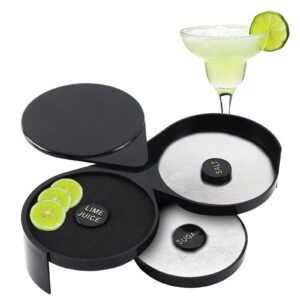 Yaekoo Bartender Tool Cocktail Margarita Glass Rimmer 3 Tier Sugar Salt Rim Lime