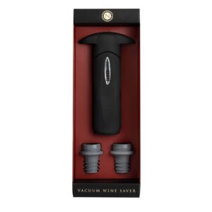 cork pops matte black nicholas collection soft touch silicone vacuum wine saver set