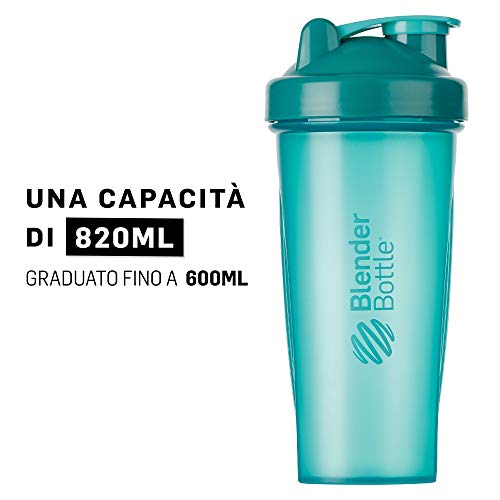 Blender Bottle Classic Shaker cup/Diet Shaker/Protein Shaker with Blenderball / 820ml - teal