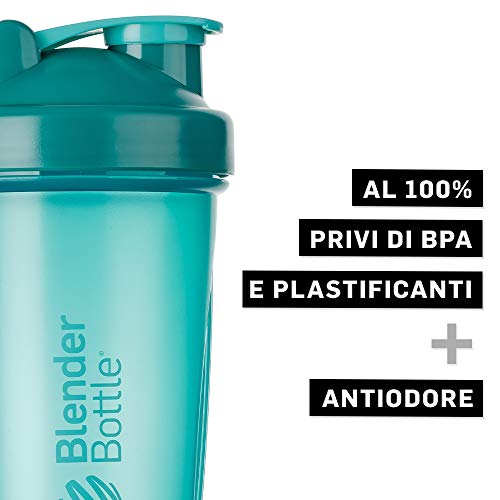 Blender Bottle Classic Shaker cup/Diet Shaker/Protein Shaker with Blenderball / 820ml - teal