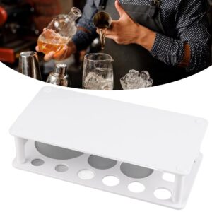 Bartender Kit Stand, Professional Cocktail Shaker Set Stand for Cocktail Lovers Plastic Bartending Tool Holder for Bar Home White(L)