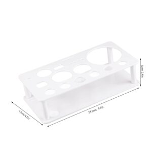 Bartender Kit Stand, Professional Cocktail Shaker Set Stand for Cocktail Lovers Plastic Bartending Tool Holder for Bar Home White(L)