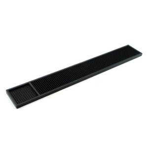 rubber bar service mat for counter top 24" x 3.5" black
