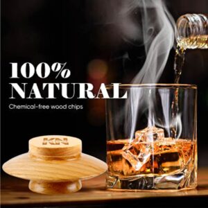 Kinnedine | Cocktail Smoker with Torch, Premium Quality Whiskey Gifts for Men, Best for Bourbon Whisky, Six Flavor Wood Chips for Infusing Cocktails, Wine, Whiskey, Cheese, Salad, and Meat. Cleaning Kit Included for Easy Clean Up. (No Butane)