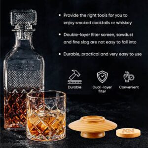 Kinnedine | Cocktail Smoker with Torch, Premium Quality Whiskey Gifts for Men, Best for Bourbon Whisky, Six Flavor Wood Chips for Infusing Cocktails, Wine, Whiskey, Cheese, Salad, and Meat. Cleaning Kit Included for Easy Clean Up. (No Butane)
