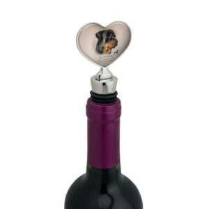 Rottweiler Rottie Dog Breed Heart Love Wine Bottle Stopper