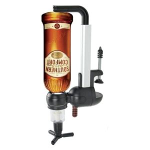 PresenceHHH Single Bar Butler Tot Shot Liquor Bottle Dispenser - Wall Mounted Wine Stand with Rum Revolving Set - Unique Drinkware Whiskey Holder Pourer Tool - Cocktail at Home Bar