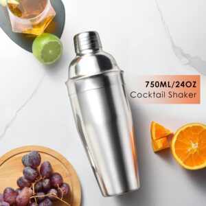 TAHAILIN Cocktail Shaker,24oz Martini Shaker-Built in Strainer,Professional 18/8 Grade Stainless Steel Bar Tools,Drink Shaker,Bartender Kit Gifts