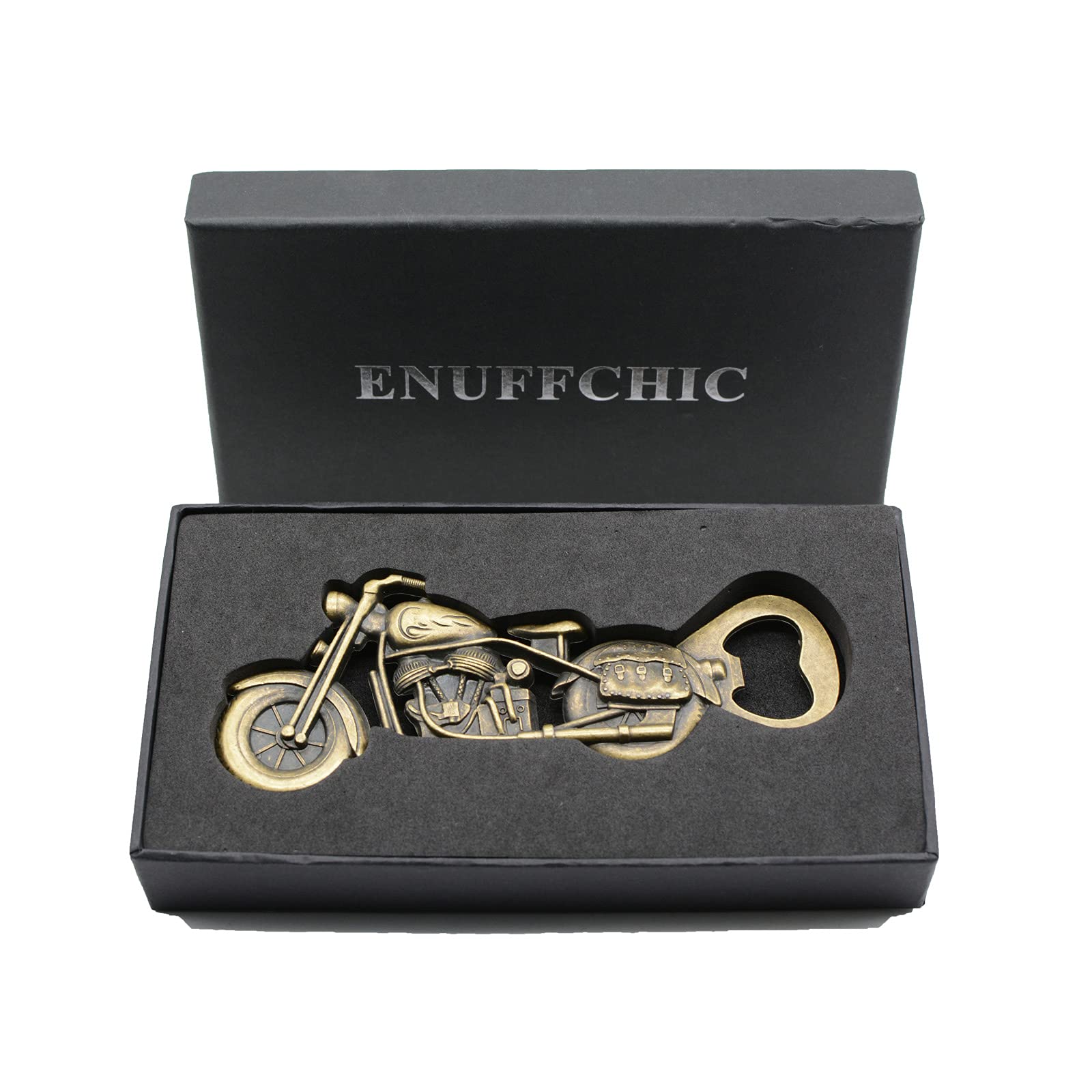 ENUFFCHIC Unique Motorcycle Bar Gift Ideas Beer Bottle Opener for Men Dad Boyfriend Bartender