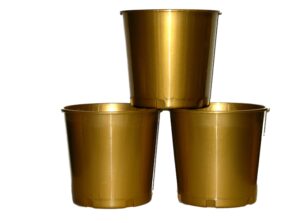 church offering donation buckets, pack 3, color gold