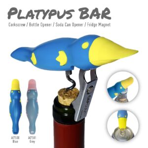 REDIVA Wine Bottle Opener, Unique Platypus Opener for Waiters, Bartenders and Homes (Blue)