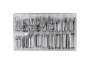 se 360-piece professional stainless steel spring bar set for watches - assorted sizes with storage box - jt6322wp