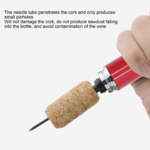 Ladieshow Air Pump Wine Bottle Opener Air Pressure Wine Opener Portable Handheld Needle Tube Pen Shape Stainless Steel Cork Remover for Home Party(Red)