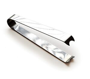 rsvp international endurance® cocktail ice tongs, stainless steel, 5.25" | modern design & appeal | dishwasher safe