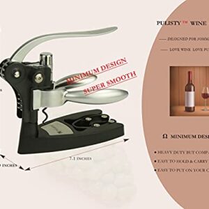 Pulisty Bunny Wine Bottle Opener Set With Stand (Silver or Gold),3 options+Bundles, Screwpull Wine Opener Set, Corkscrews for Wine Bottles, Wine Corkscrew Wine Opener, Easy Wine Opener Manual