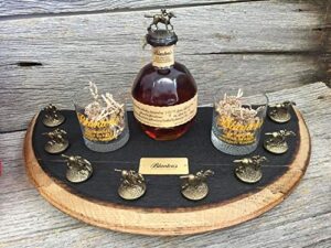 blanton's bourbon half barrel head stopper display