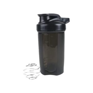 ihtisab blender protein shaker bottle 20oz with wire whisk ball, drink protein shaker pre and post workout, mixes cocktail smoothies shakes, bpa free