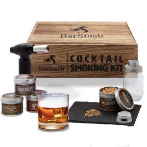 BarStash - Cocktail Smoker Kit, House Warming Gifts New Home, Whiskey Smoker Kit, Cocktail Smoker Kit with Torch, Bourbon Smoker Kit, Drink Smoker Infuser Kit, Old Fashioned Smoker Kit, Whiskey Gifts