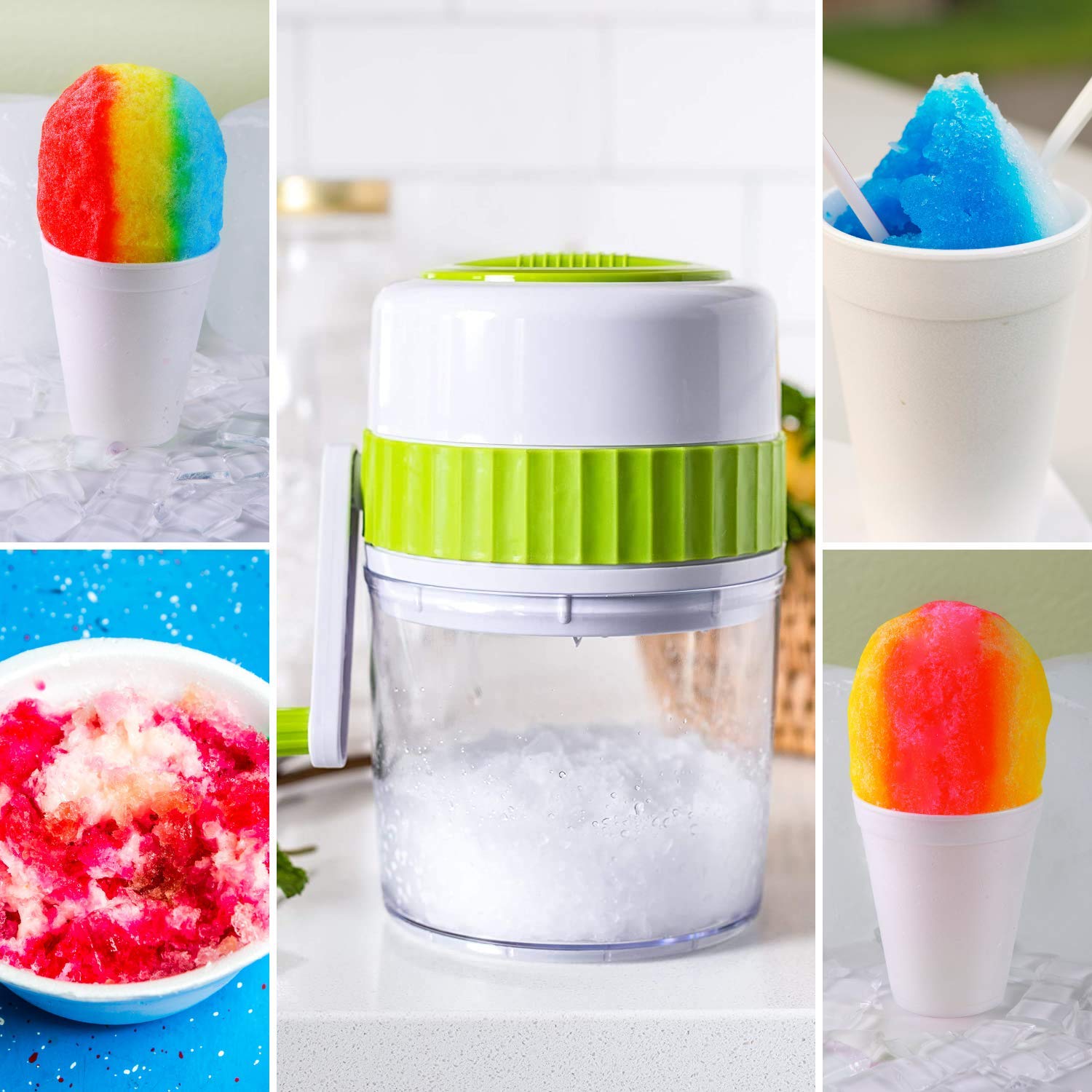 Ice Crusher Machine for Home | Manual Ice Crusher for Snow Cones or Slushies | Shaved Ice Maker | BPA Freeor Snow Cones or Slushies BPA Free