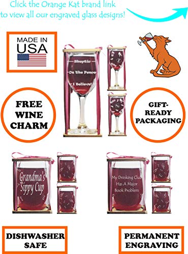 I Solemnly Swear That I Am Up To No Good AND Mischief Managed Stemmed Wine Glass Two Glass set with Charms and Presentation Packaging