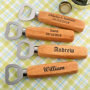 gifts infinity quality personalized bottle opener free engraving (wood opener)