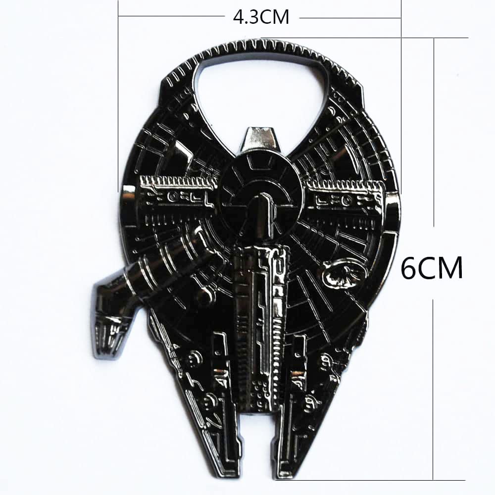 Star Wars Millenium Falcon Metal Bottle Opener - Non-magnetic Opener 2.4" Version