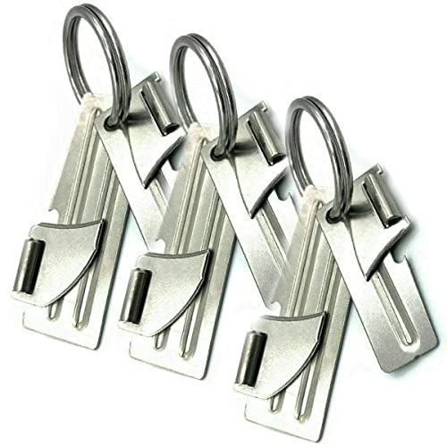 3 Sets: P-38 & P-51 US Shelby Can Openers, Made in USA with Key Rings