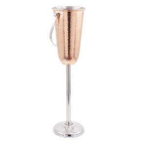 Old Dutch Hammered Decor Champagne Cooler with Stand, 13/4 gallon, Copper/Stainless Steel