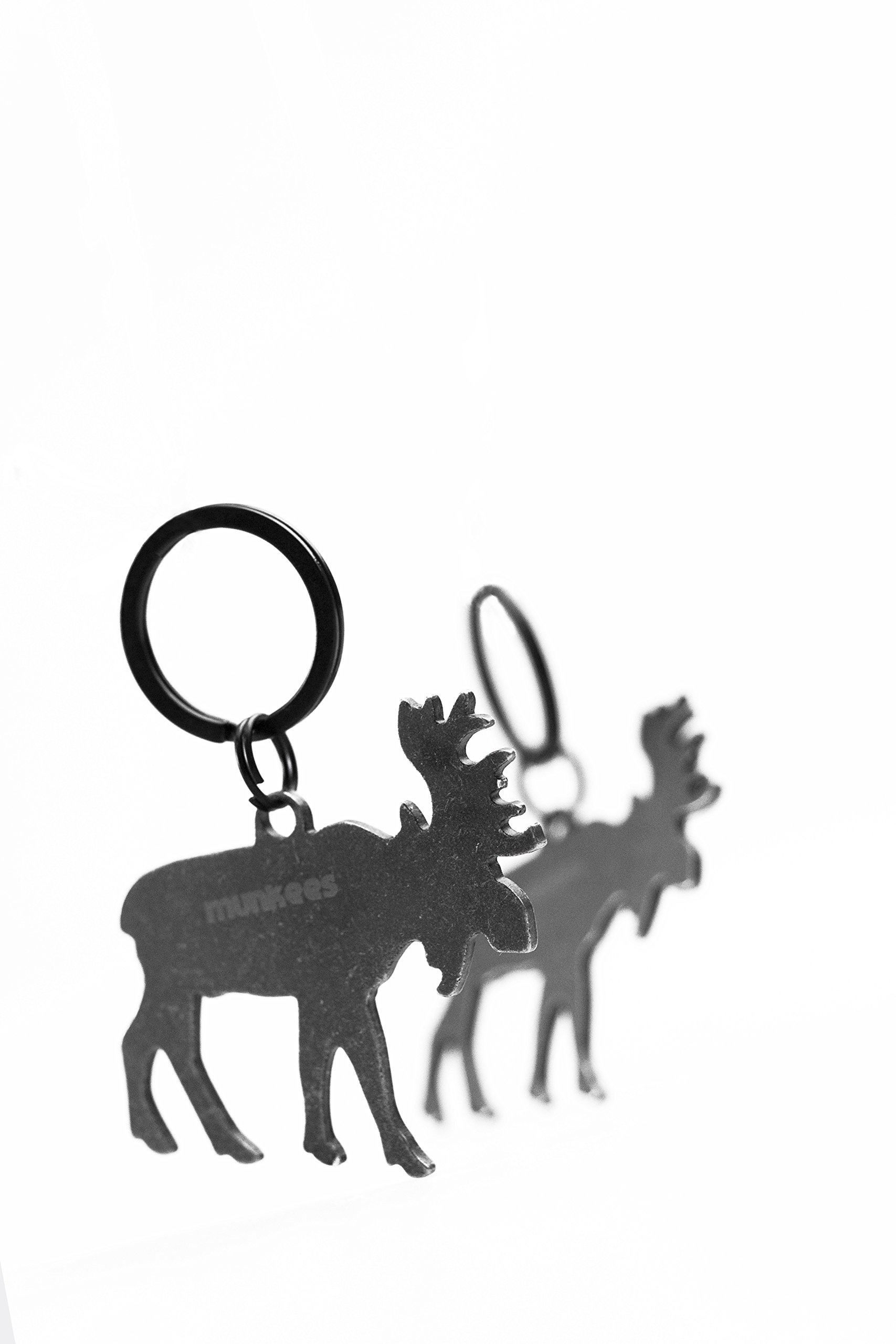 AceCamp Moose Stainless Steel Bottle Opener Keychain