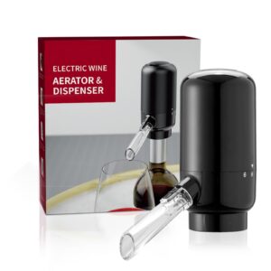 electric wine aerator pourer automatic wine dispenser pump with retractable tube for one-touch instant oxidation smart wine aerator decanter gift for wine lovers
