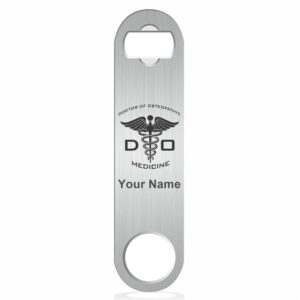 lasergram bottle opener, do doctor of osteopathic medicine, personalized engraving included (stainless steel finish)