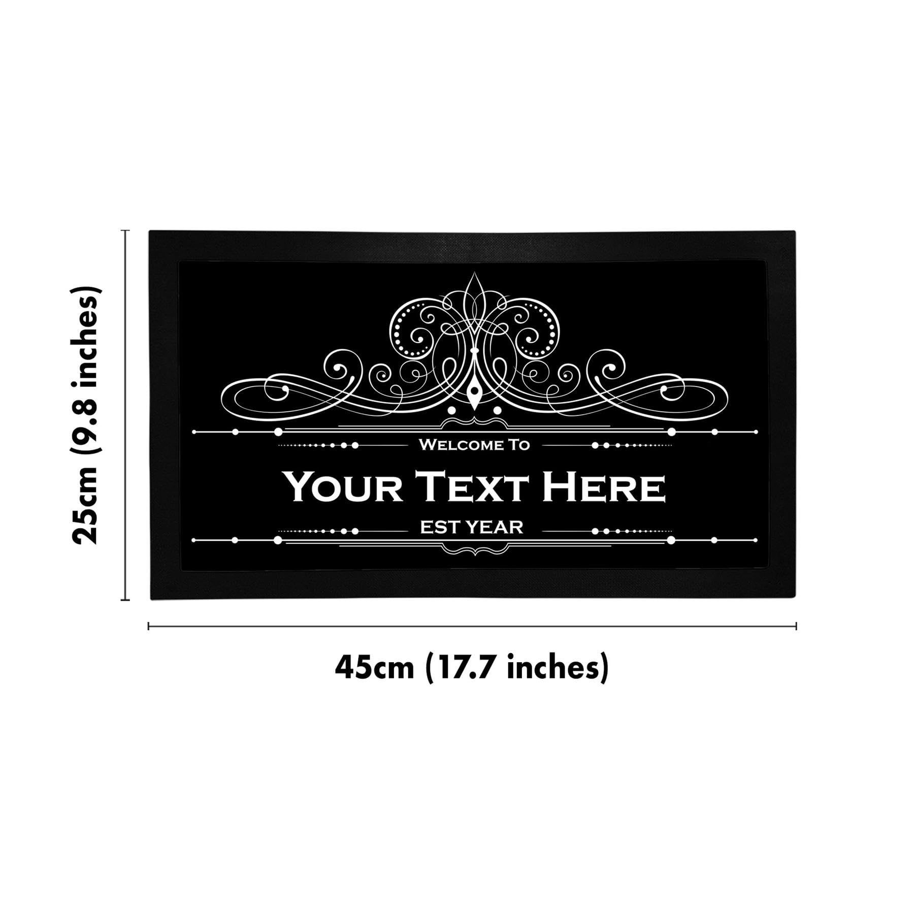 Bang Tidy Clothing Personalized Bar Runner Mat - Novelty Beer Gifts - Add Your Text - DI016.1