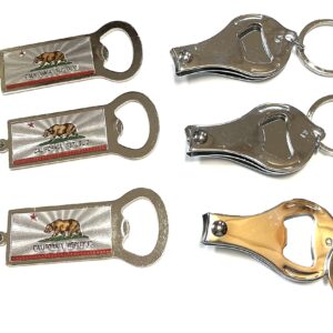 Sureg California Keychain Bottle Opener Set of 6 - California Souvenir Keychains Bundle Pack of 6