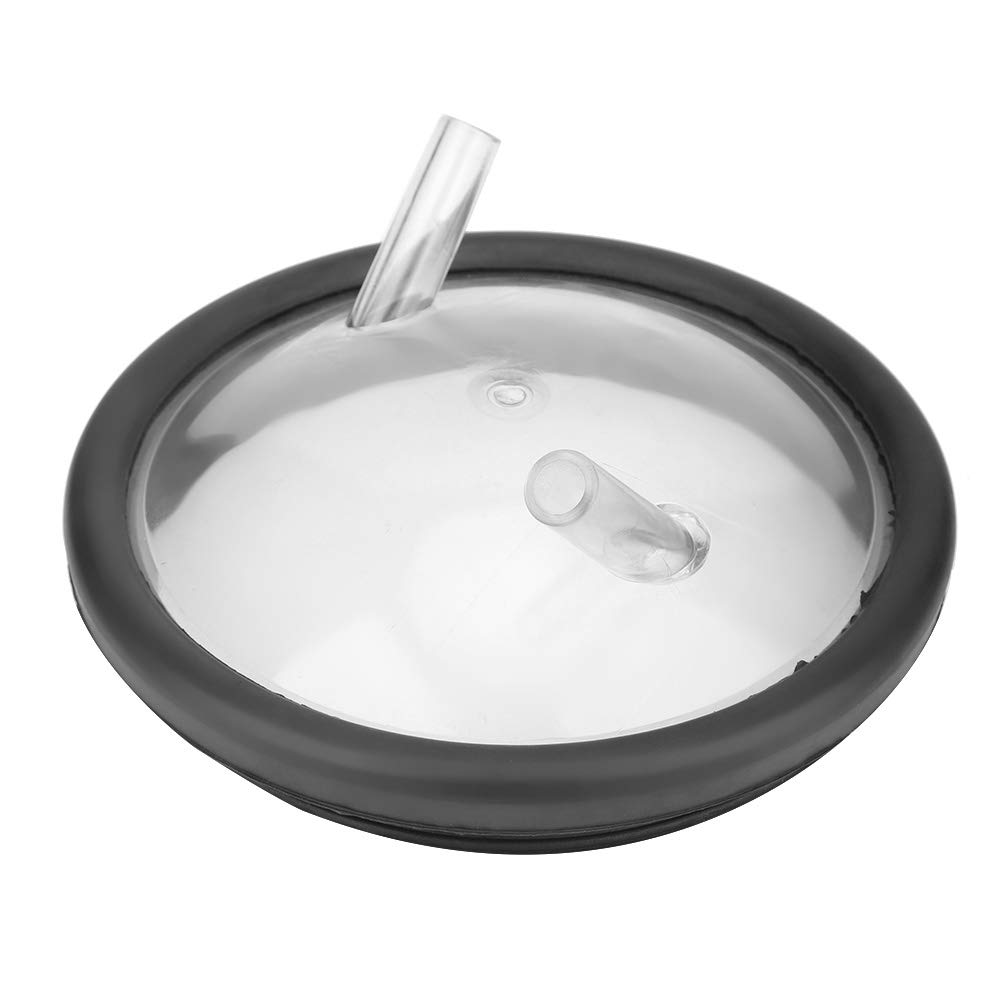 Plastic Milk Bucket Lid, Transparent Milk Bucket Lid with Gasket 2 Entrances Milking Machine Bucket Lid 8 * 8 inch