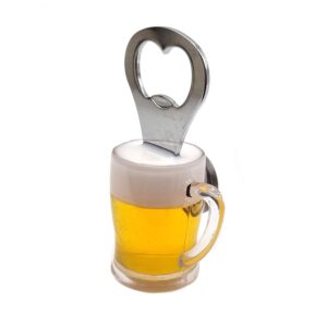 creative acrylic beer bottle opener beer mug shape bottle opener kitchen accessories fridge (bottle opener b)
