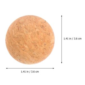 Hemoton 3.6cm Wood Cork Ball Wine Stopper Cork Ball Stopper for Wine Decanter Carafe Bottle Replacement Stopper Sealer