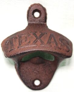 texas rustic cast iron wall mount bottle opener vintage looking beer opener