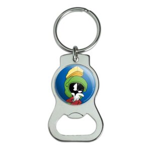 graphics & more looney tunes marvin the martian keychain with bottle cap opener