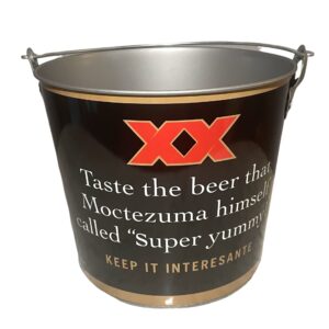 Dos Equis XX Keep It Interesante Metal Ice Bucket | 9" Round