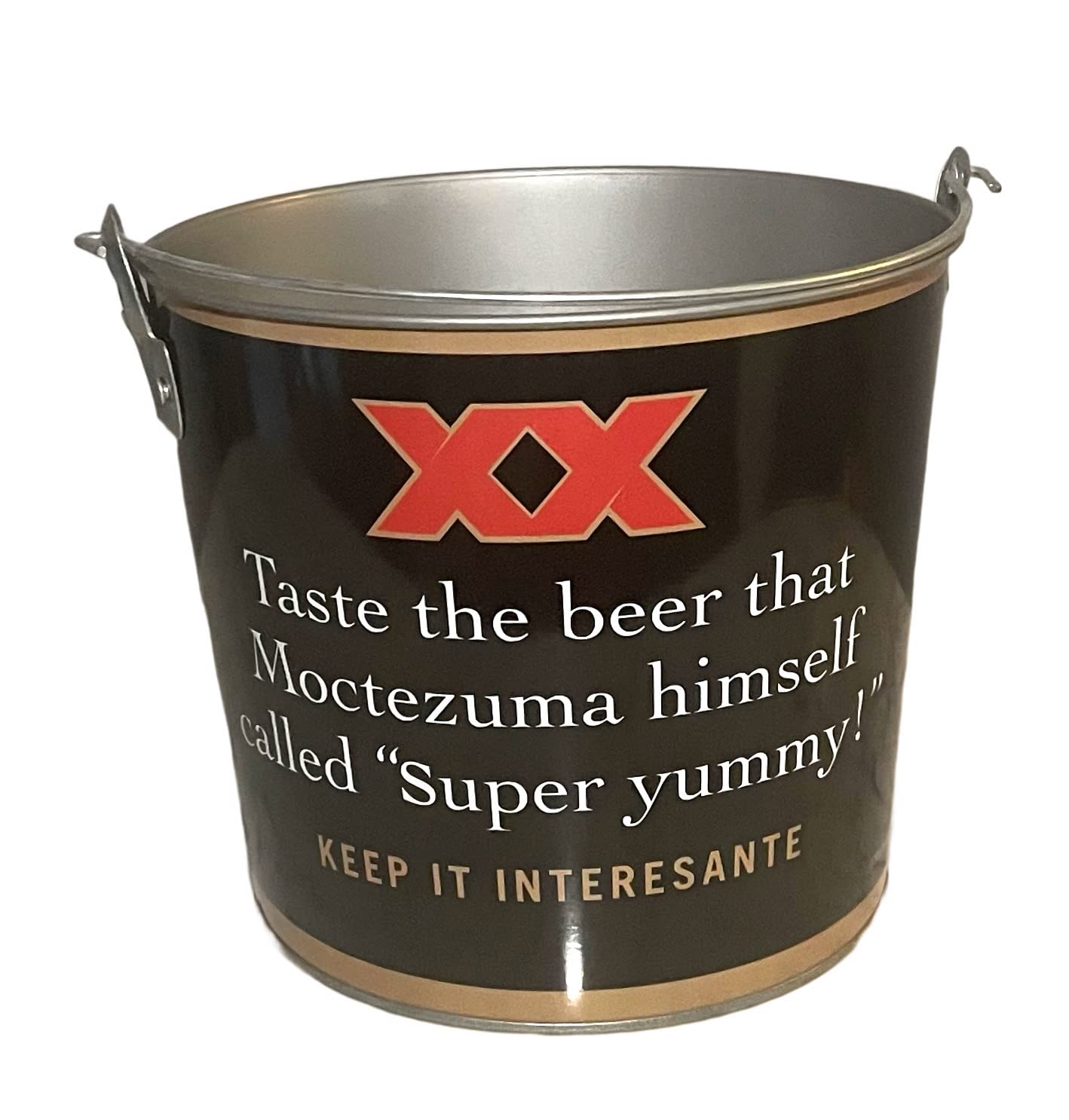 Dos Equis XX Keep It Interesante Metal Ice Bucket | 9" Round