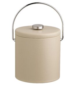 kraftware contempo collection ice bucket, 3 quart, beige
